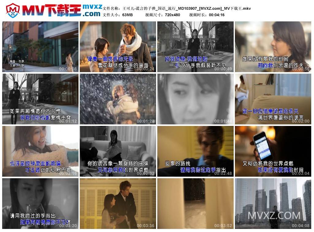 王可儿-谎言的子弹_国语_流行_MD103907